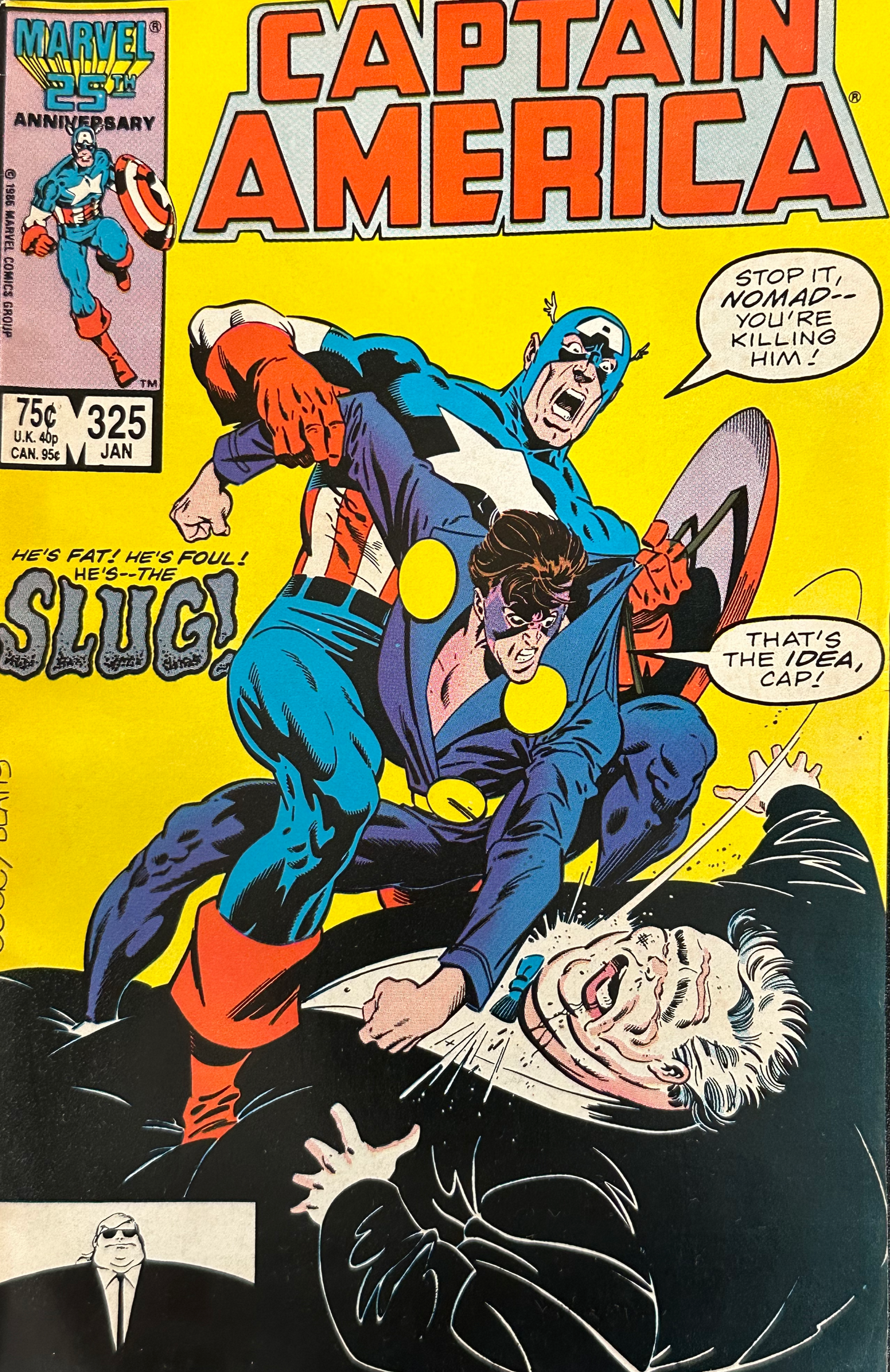 Captain America #325 (1987) – Marvel Comics – Slugfest