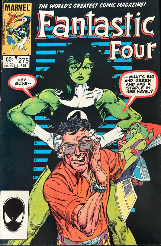 Cover art of Fantastic Four #275 - The Naked Truth, February 1984, featuring She-Hulk